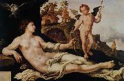 Maarten van Heemskerck Venus and Cupid oil painting artist